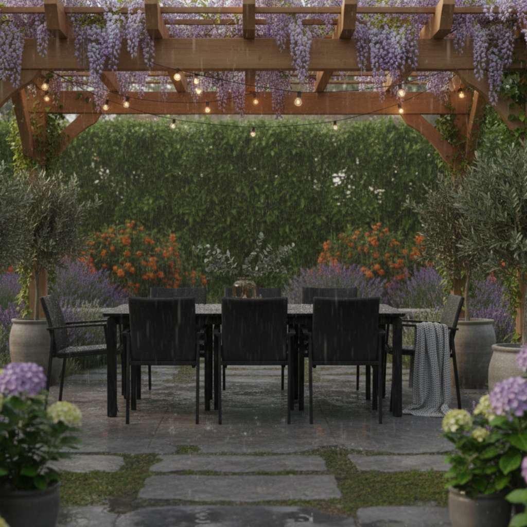 Ataman 7-Piece Outdoor Dining Set - Dark Grey