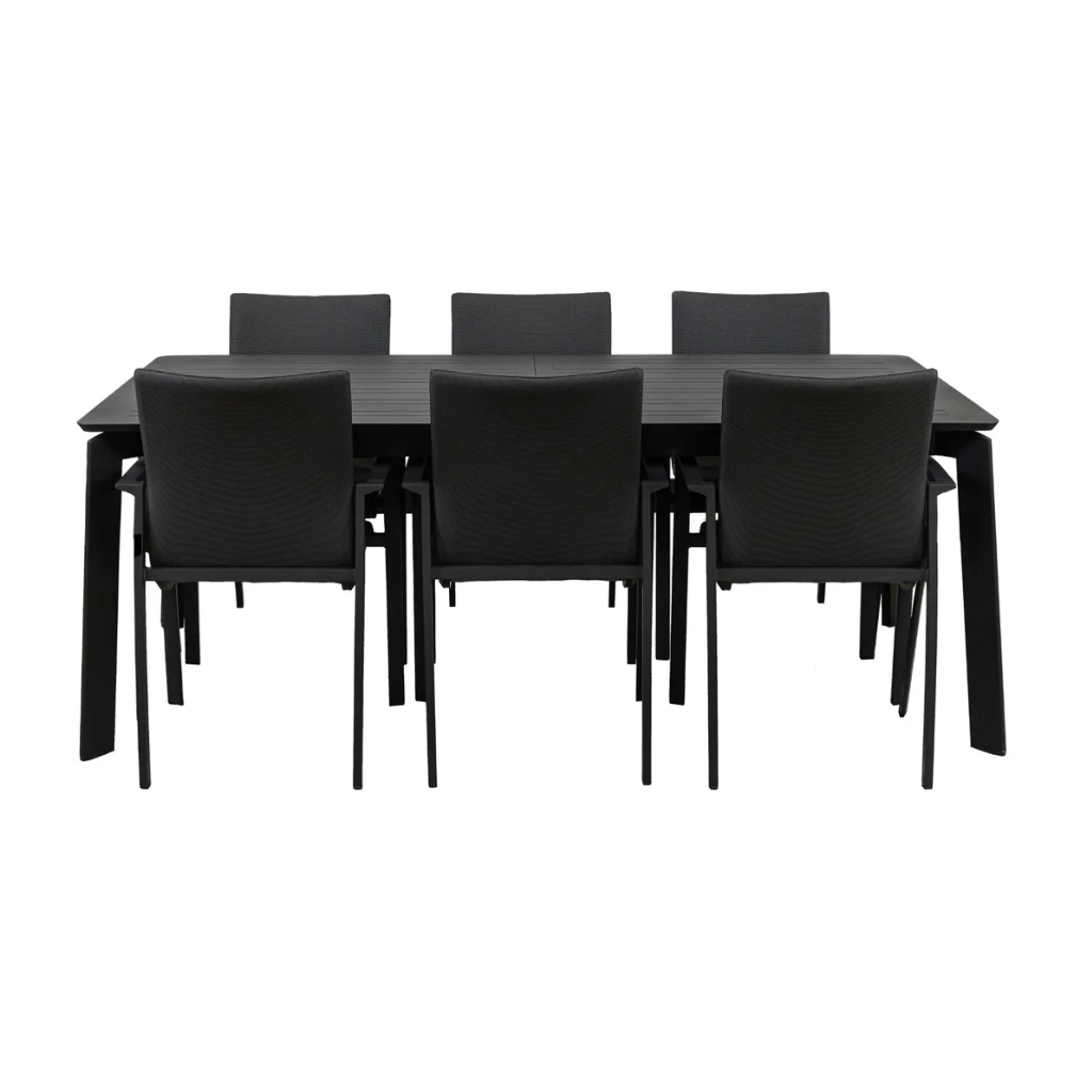 Ataman 7-Piece Outdoor Dining Set - Dark Grey