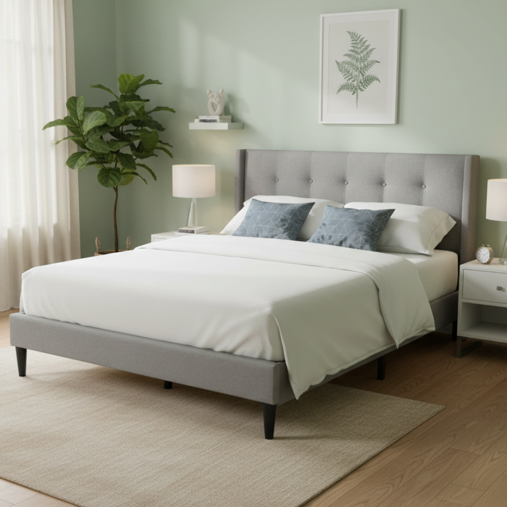 Delilah Bed Frame – Light Grey